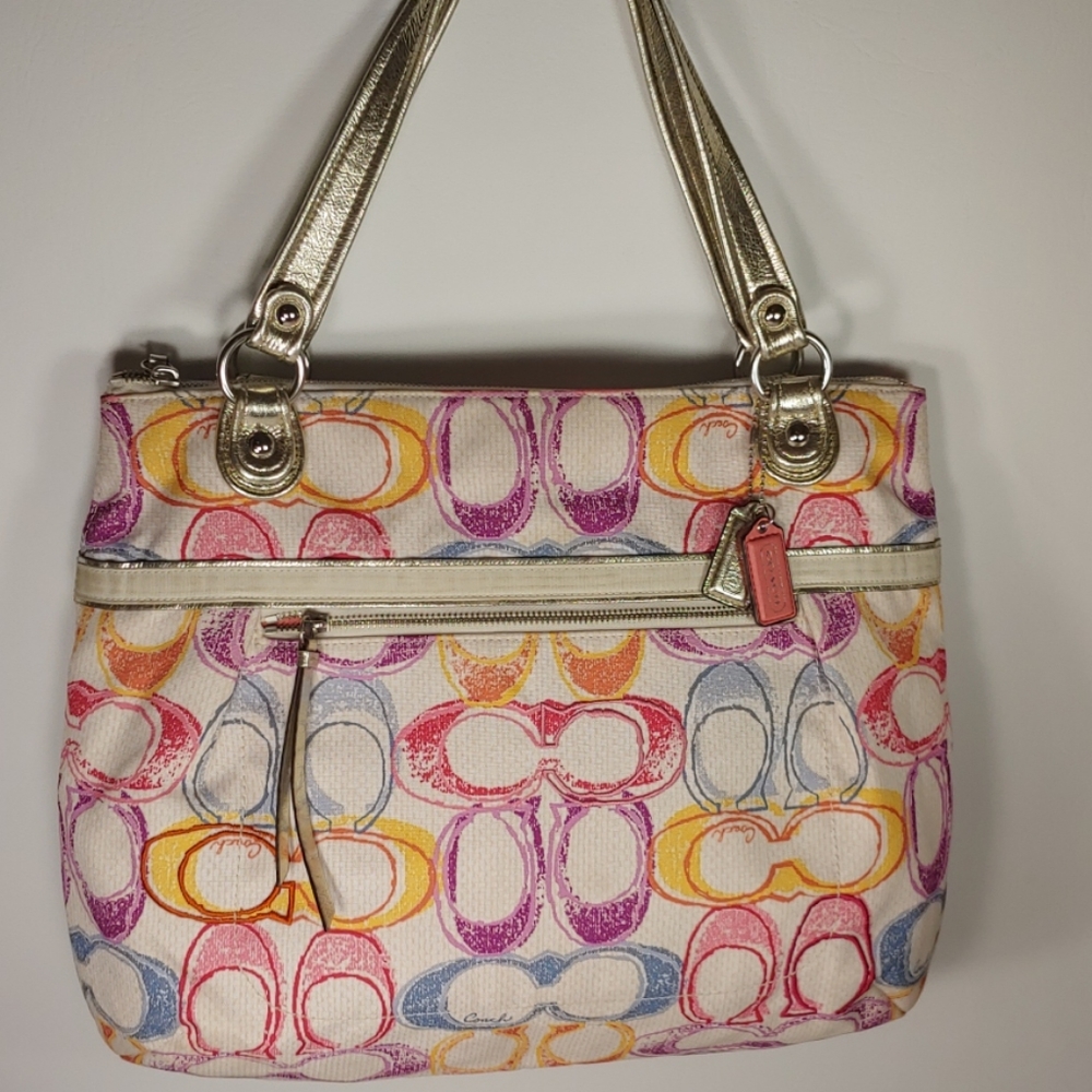 Signature Coach Poppy Tote Bag Purse